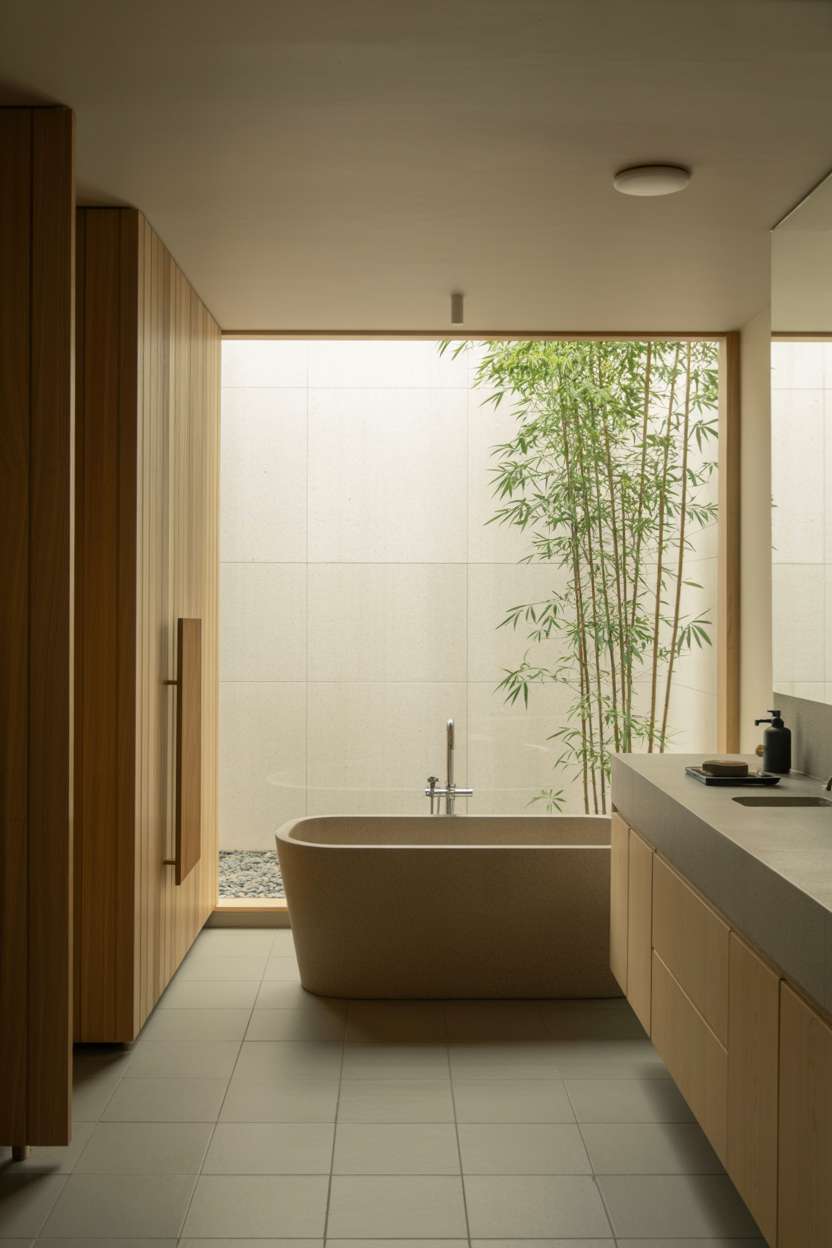 A minimalist bathroom design