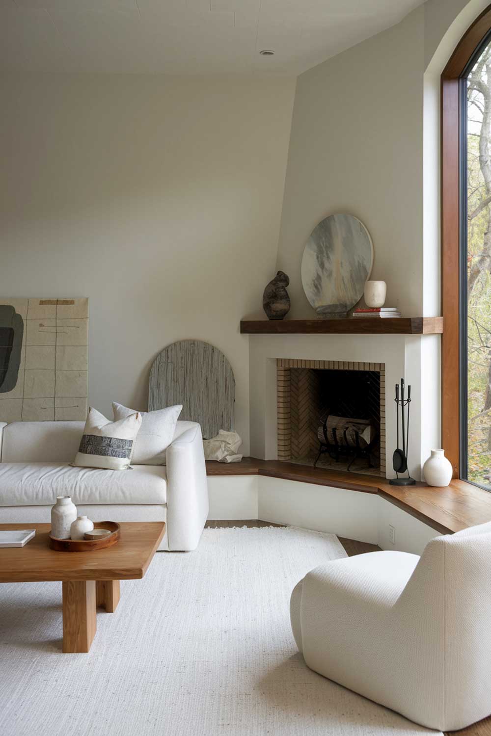 A minimalist fireplace living room ideas