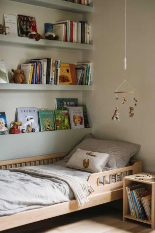 A cozy minimalistic kid bedroom design