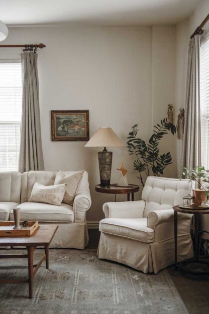 25 Minimalist Vintage Living Room Decor Ideas 30 A minimalist vintage living room decor idea