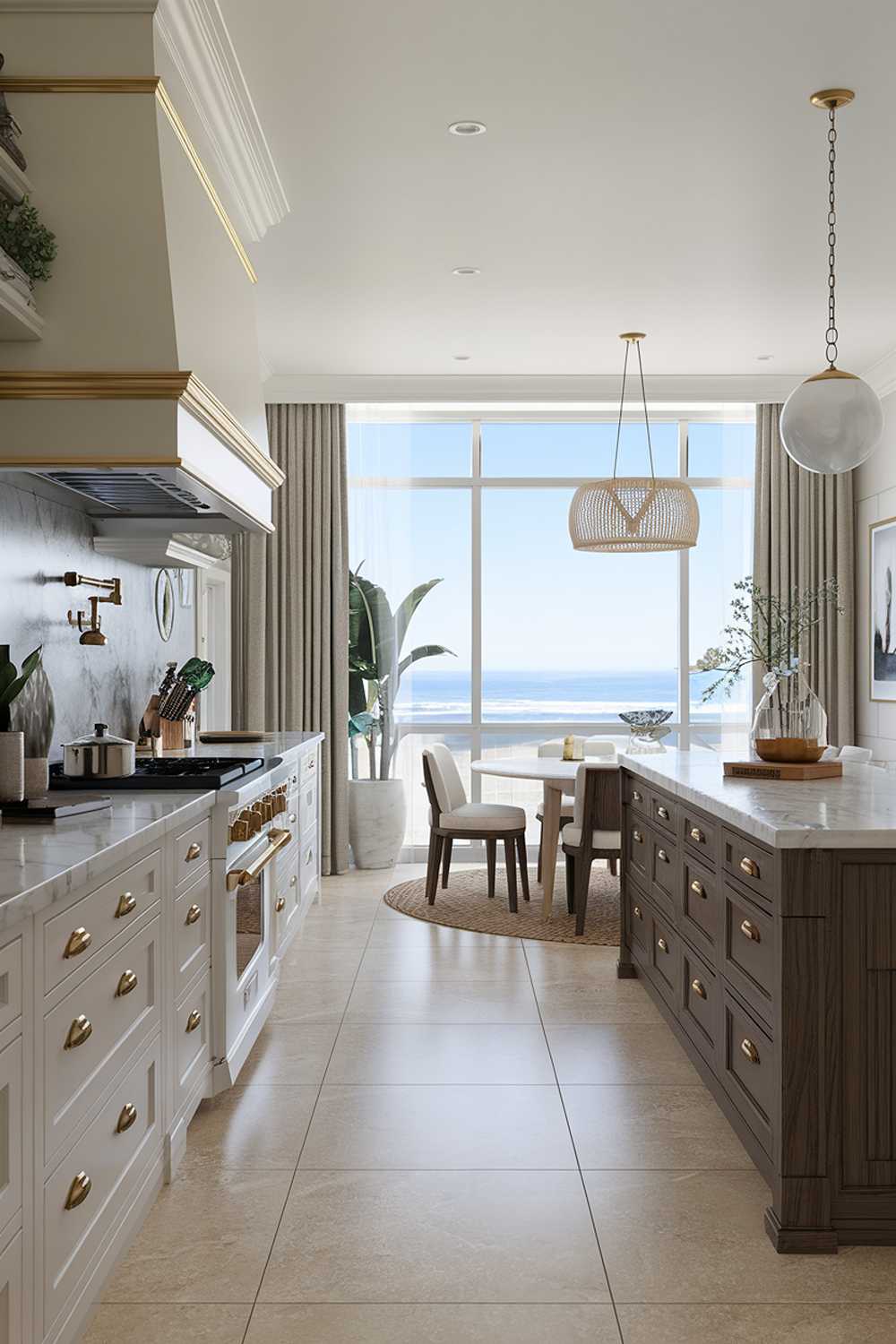 A modern coastal kitchen design