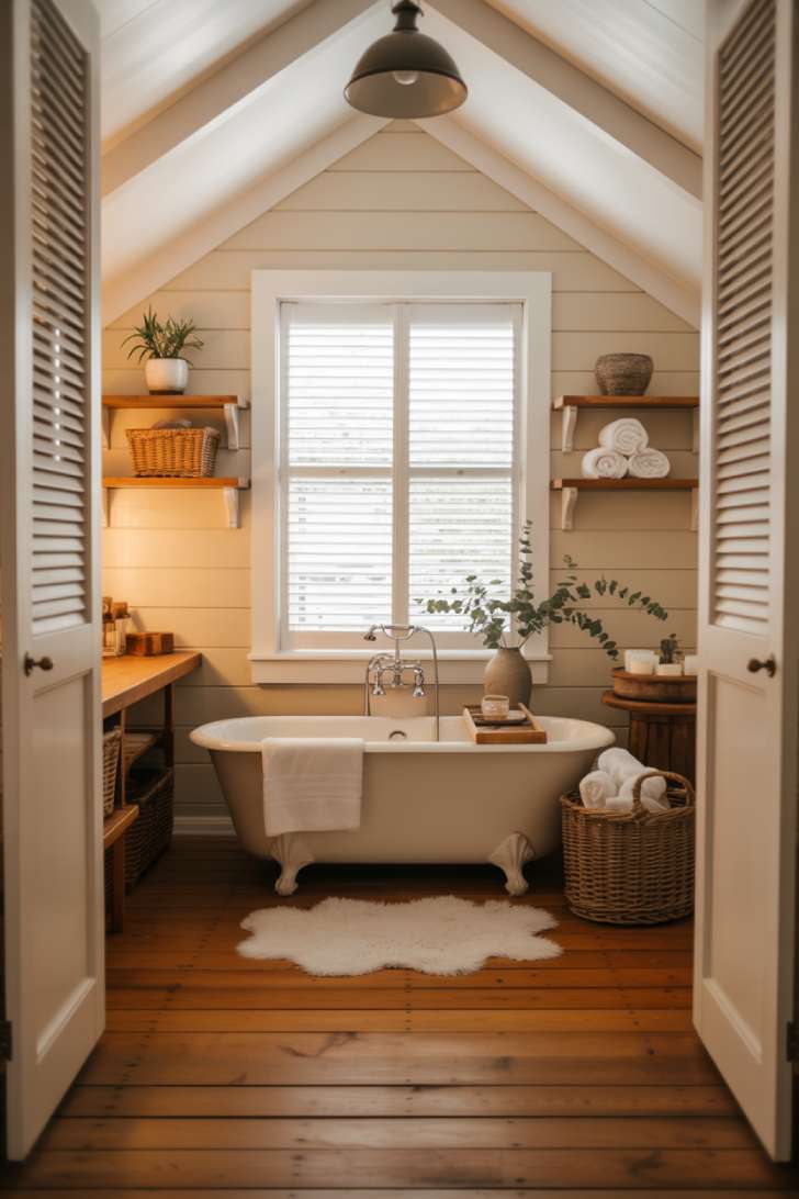 A modern cottage bathroom