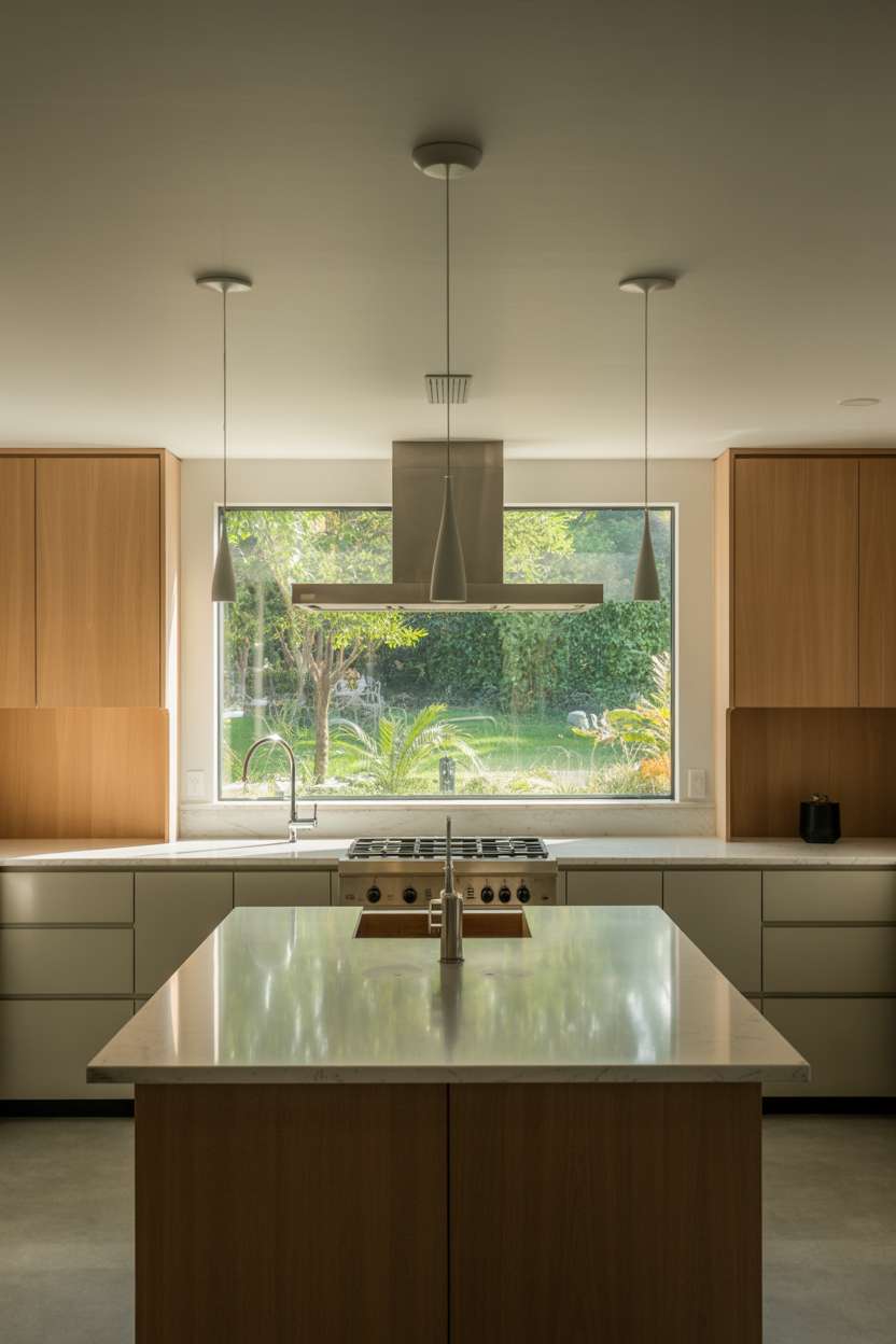 24 Elegant Modern Kitchen Design Ideas to Inspire You 12 Kitchen combining matte grey and natural wood cabinetry
