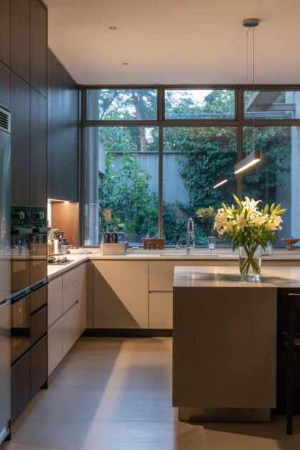 A modern kitchen design