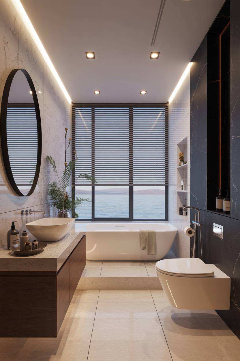 A modern luxury bathroom