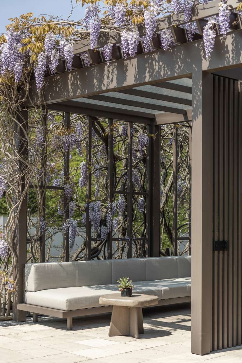 27 Stunning Modern Pergola Design Ideas for Stylish Shade 2 modern pergola 02 These modern pergola ideas transform patios and backyards into shaded spots perfect for lounging, dining, or hosting