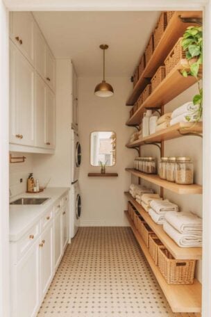 13 Genius Narrow Laundry Room Ideas to Boost Function 15 A narrow laundry room