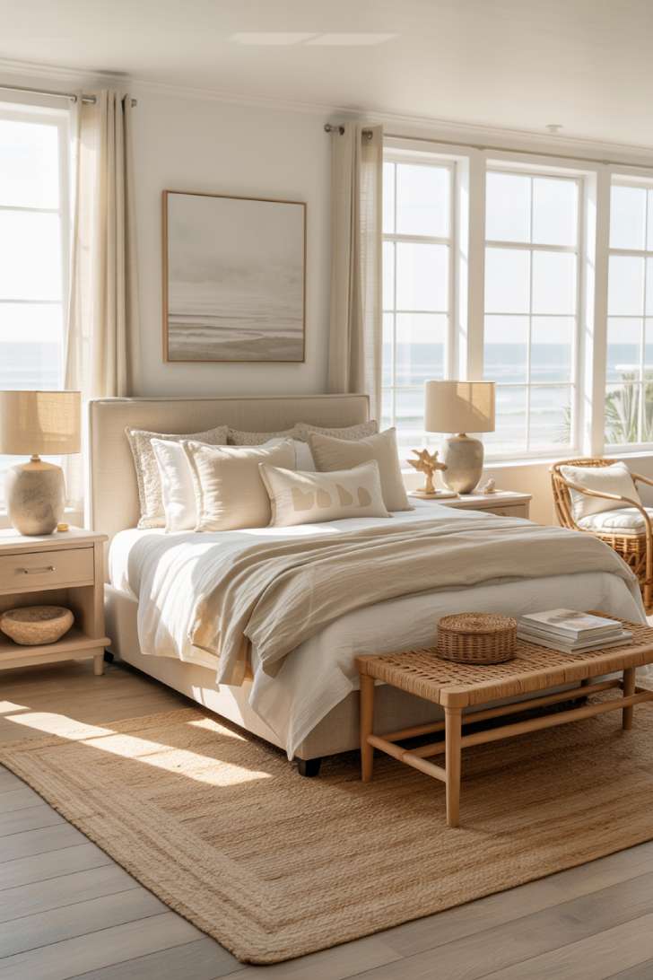 Simple Spaces 13 A neutral coastal bedroom