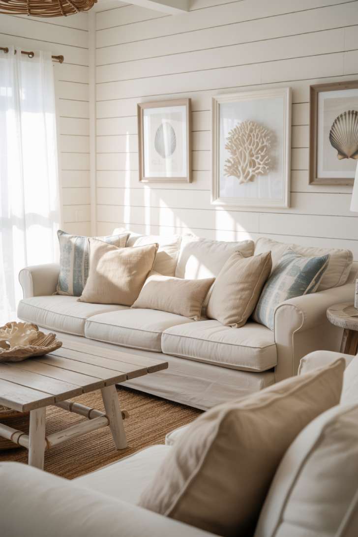 Simple Spaces 11 A neutral coastal living room
