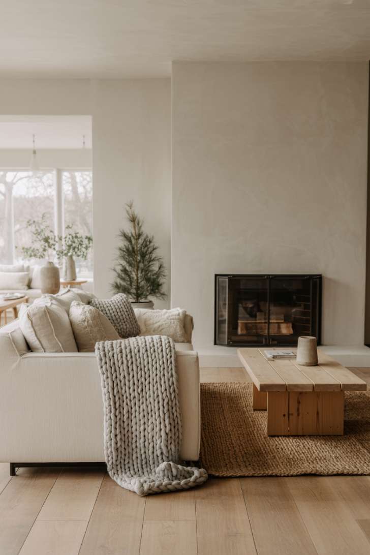 23 Stunning Nordic Living Room Ideas for Warm Home Style 1 Minimalist Nordic living room with cream sofa and natural wood accents