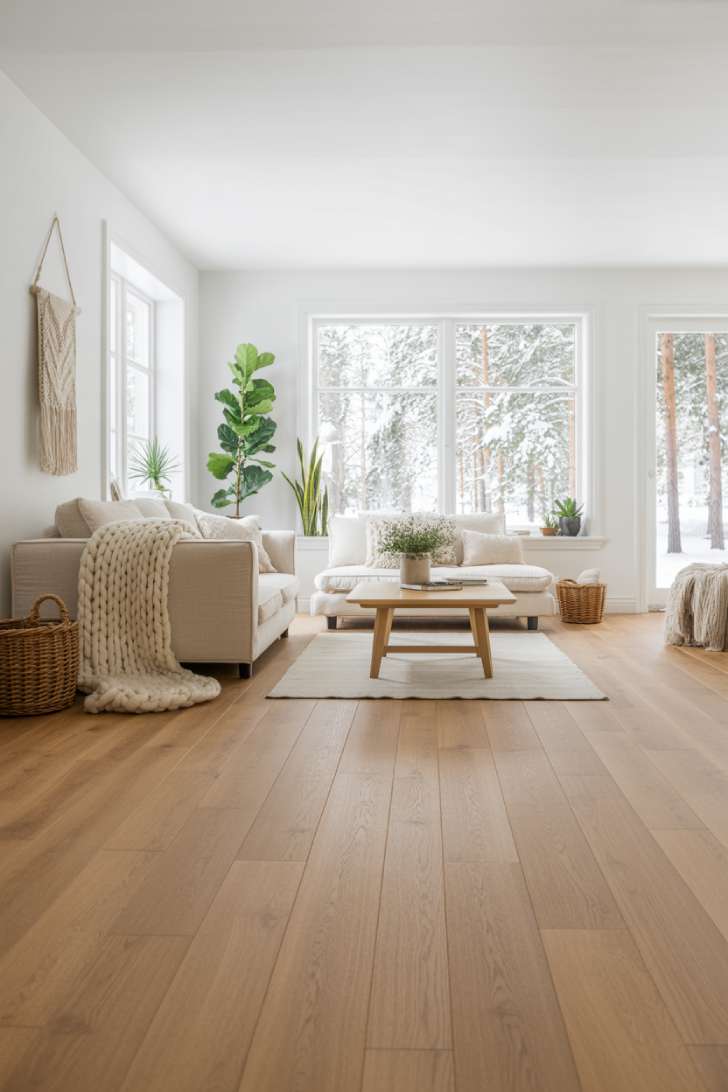 23 Stunning Nordic Living Room Ideas for Warm Home Style 18 Nordic living area with macrame wall hanging and fiddle leaf fig