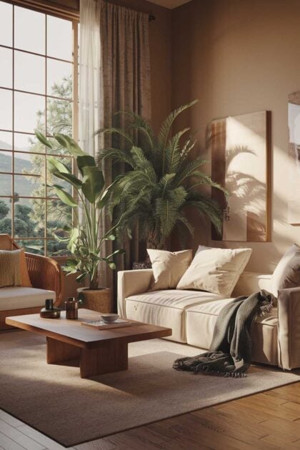 23 Stylish Organic Modern Living Room Decor Ideas 28 An organic modern living room