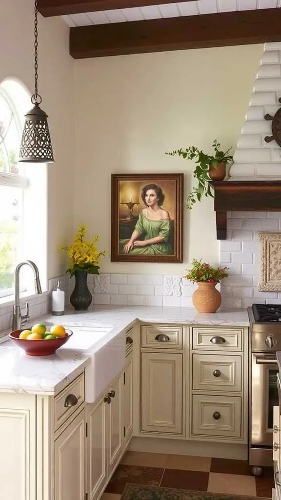 19 Stunning Spanish Mediterranean Kitchen Design Ideas 19 Cozy Spanish Mediterranean kitchen with dark wood cabinets and personal decor