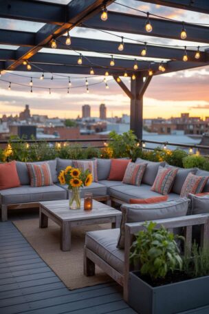 A rooftop patio design