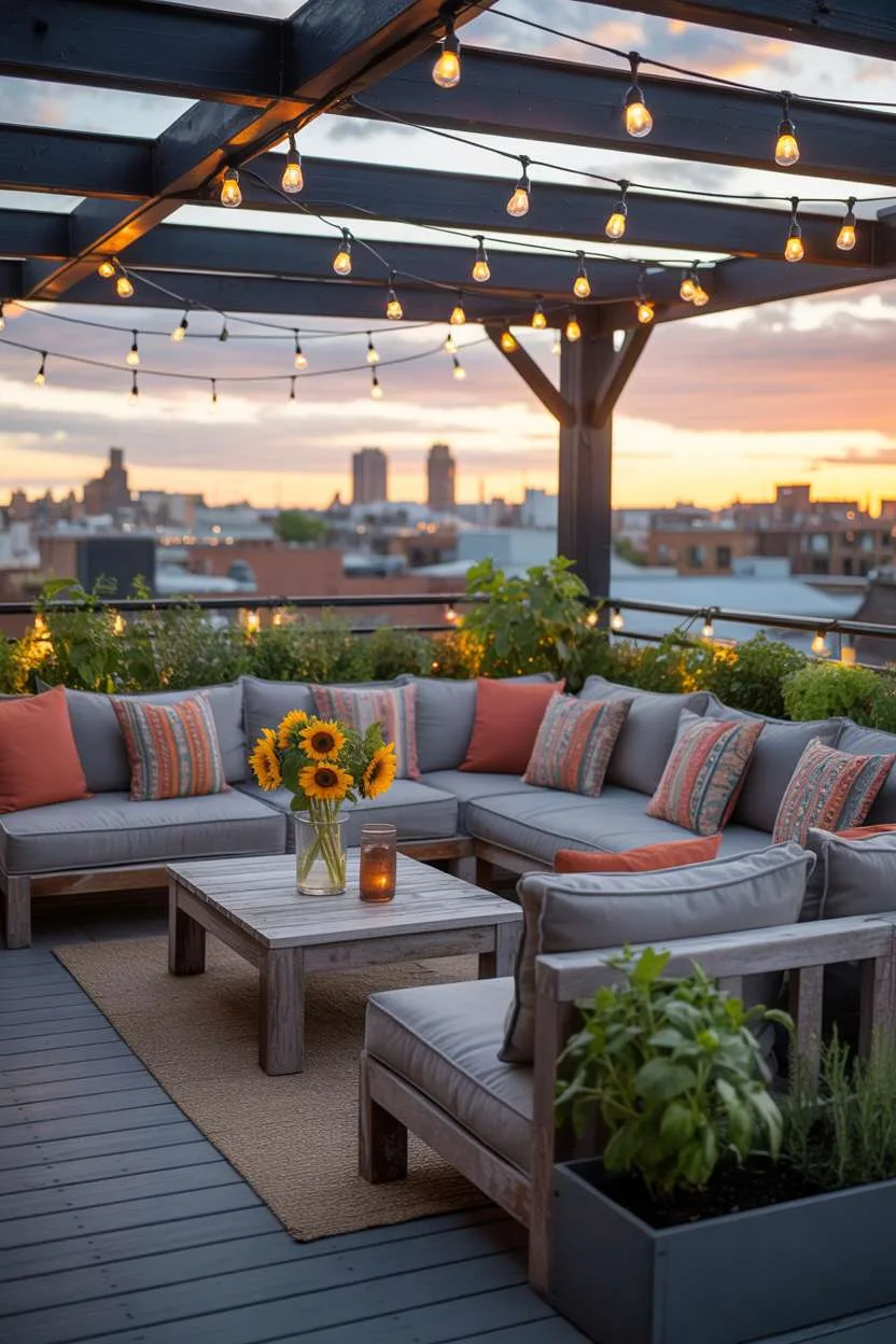 A rooftop patio design