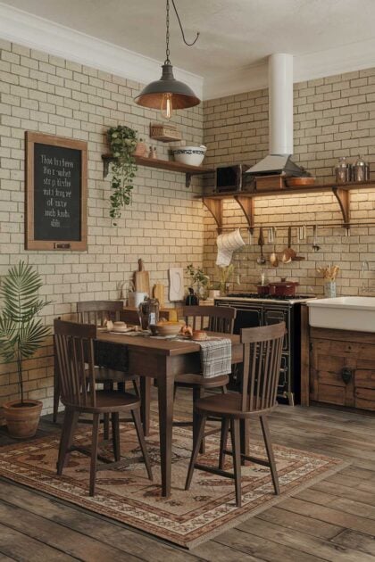 24 Charming Rustic Farmhouse Kitchen Ideas You'll Love 29 A rustic farmhouse kitchen