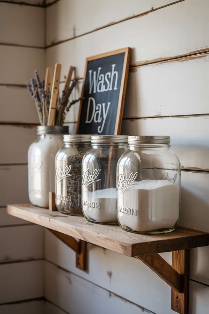 rustic farmhouse laundry room 8 Reclaimed wood countertops, barn doors, and woven baskets: Cozy laundry room looks with country character