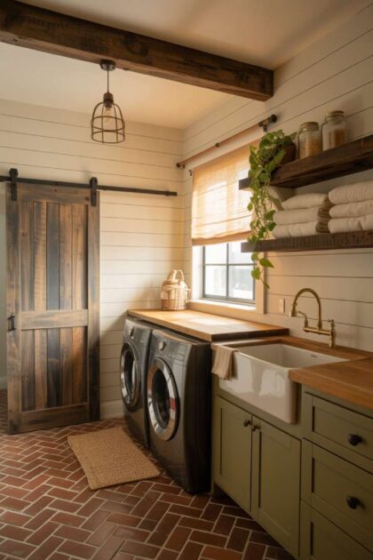 13 Gorgeous Rustic Laundry Room Ideas That Feel Like Home A rustic laundry room