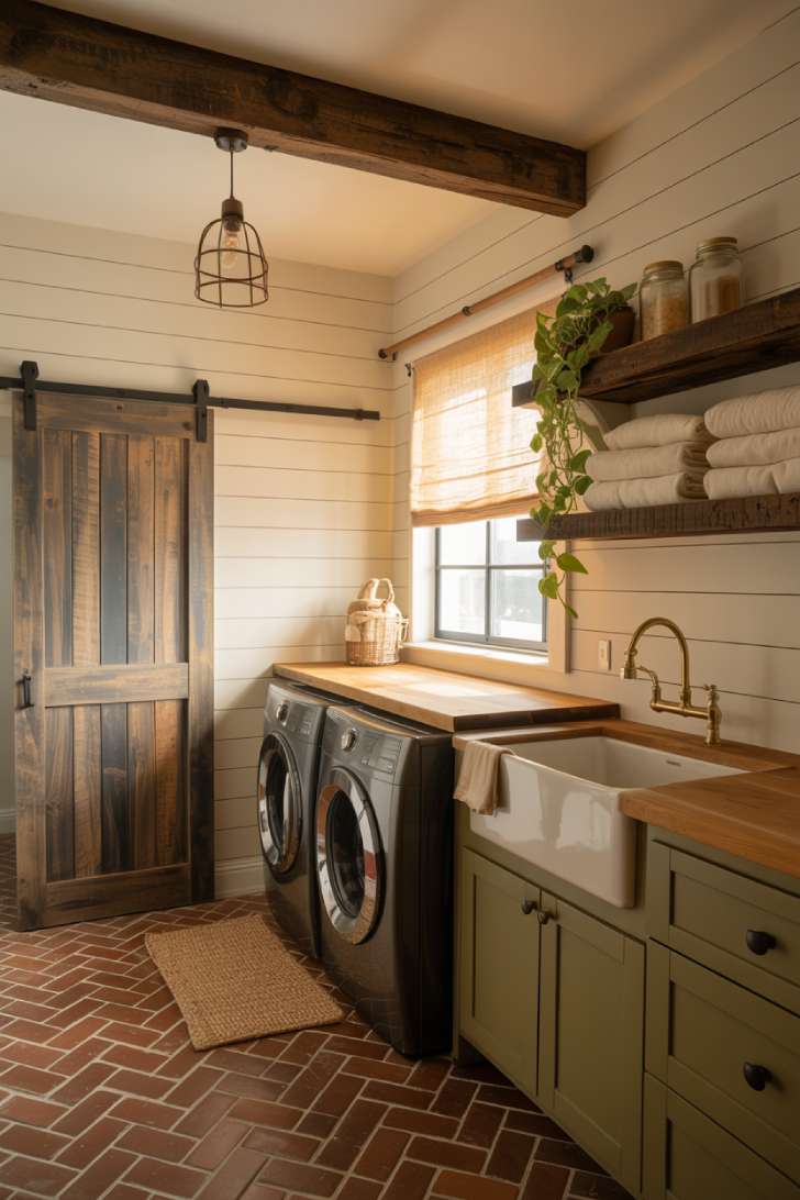 Simple Spaces 14 A rustic laundry room
