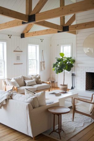 21 Scandinavian Farmhouse Living Room Ideas & Designs