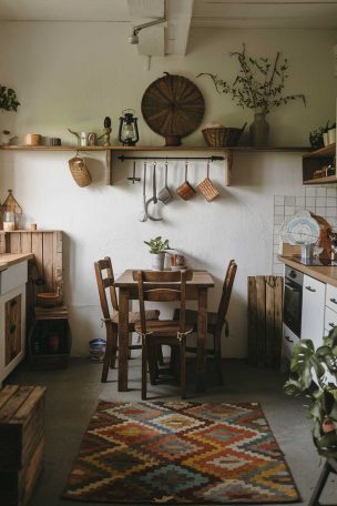 A small farmhouse kitchen