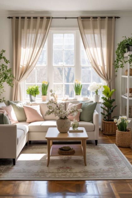 19 Fresh Spring Living Room Decor Ideas for Bright Homes