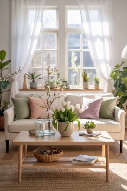 A Spring living room decor