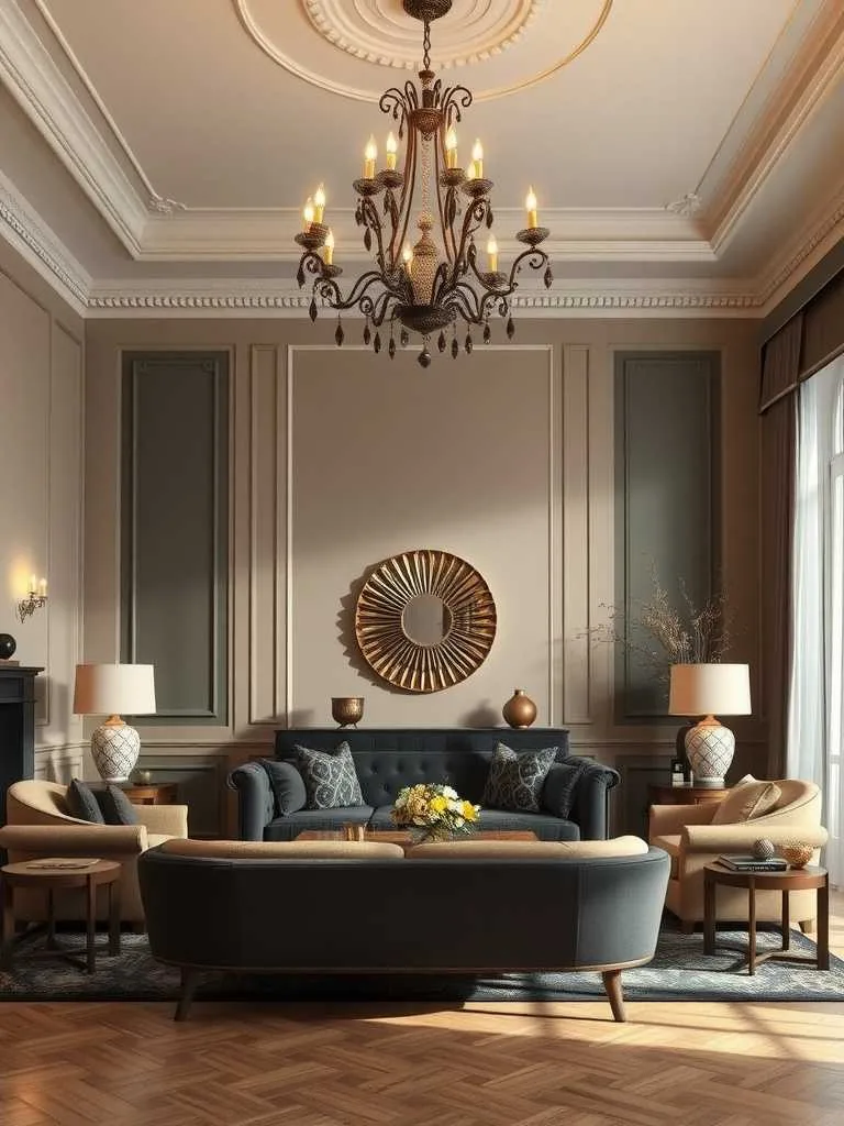 22 Modern Luxury Living Room Decor Ideas for Elegant Spaces 3 A modern luxury living room decor with statement lighting fixtures