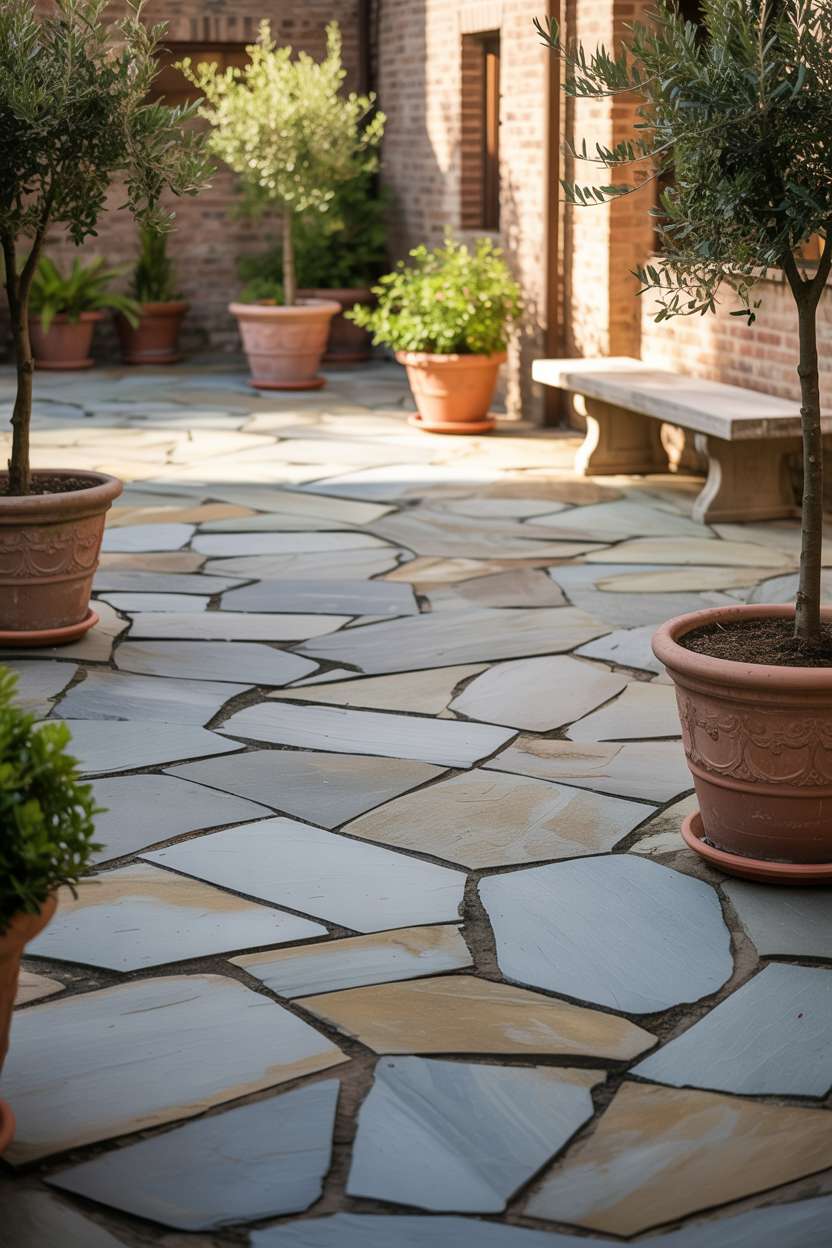 A stone patio design