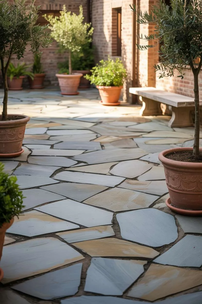A stone patio design