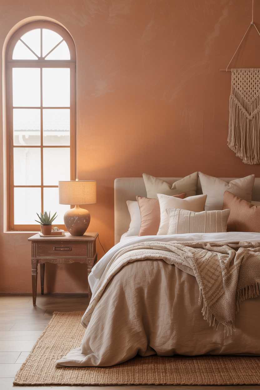 terracotta bedroom fi 00 Discover how to infuse earthy charm into your bedroom with terracotta tones for a cozy and inviting retreat