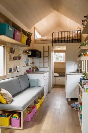 Tiny house with toddler