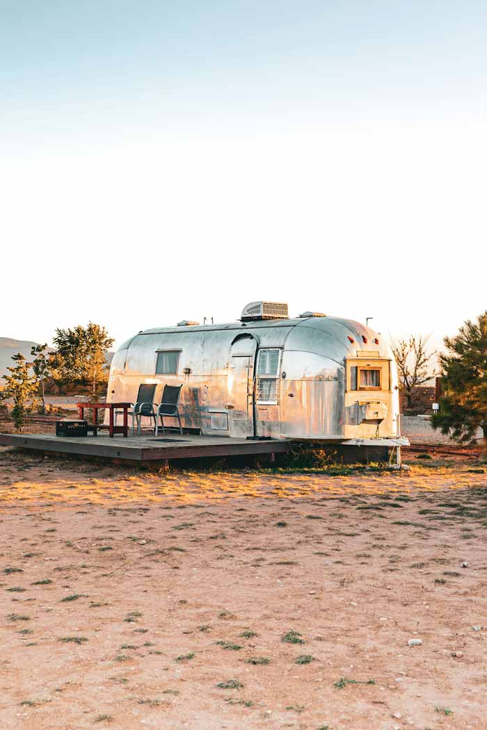 An RV and a Tiny House