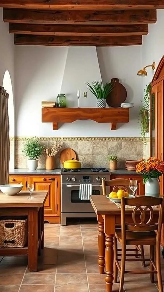 19 Stunning Spanish Mediterranean Kitchen Design Ideas 10 Traditional Spanish Mediterranean kitchen with dark wood furniture and warm decor.