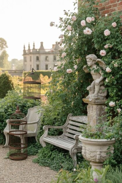 A vintage garden decor