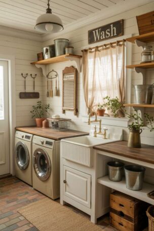 12 Timeless Vintage Laundry Room Decor Ideas to Steal Now 16 A vintage laundry room
