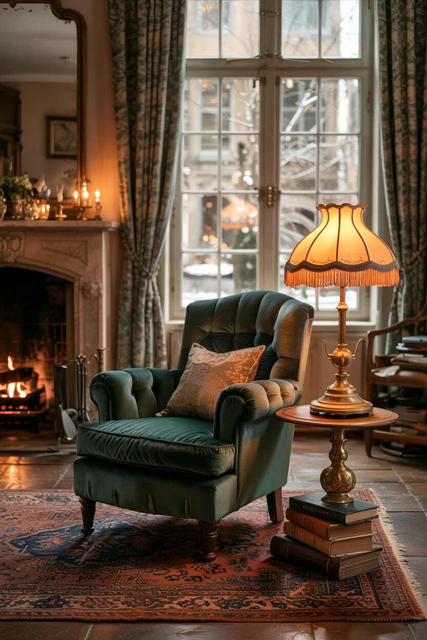 A vintage interior design style