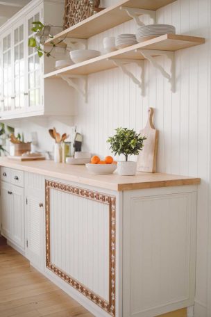 A white and wood kitchen