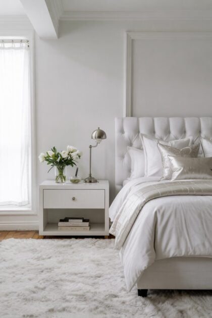 A white bedroom design