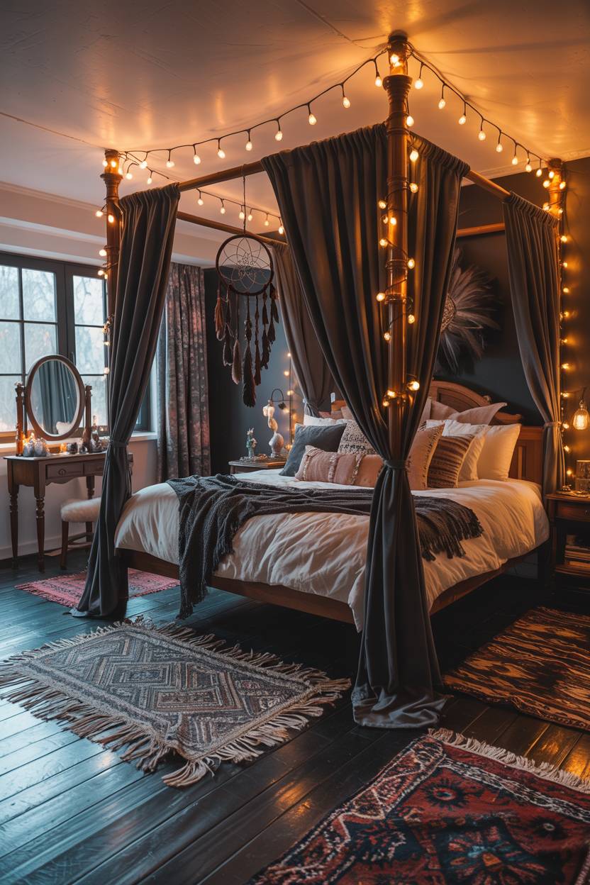 A witchy bedroom decor