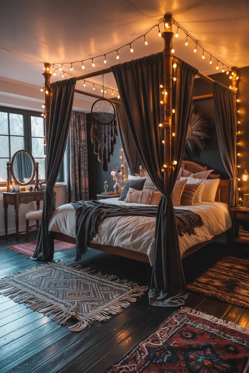 A witchy bedroom decor