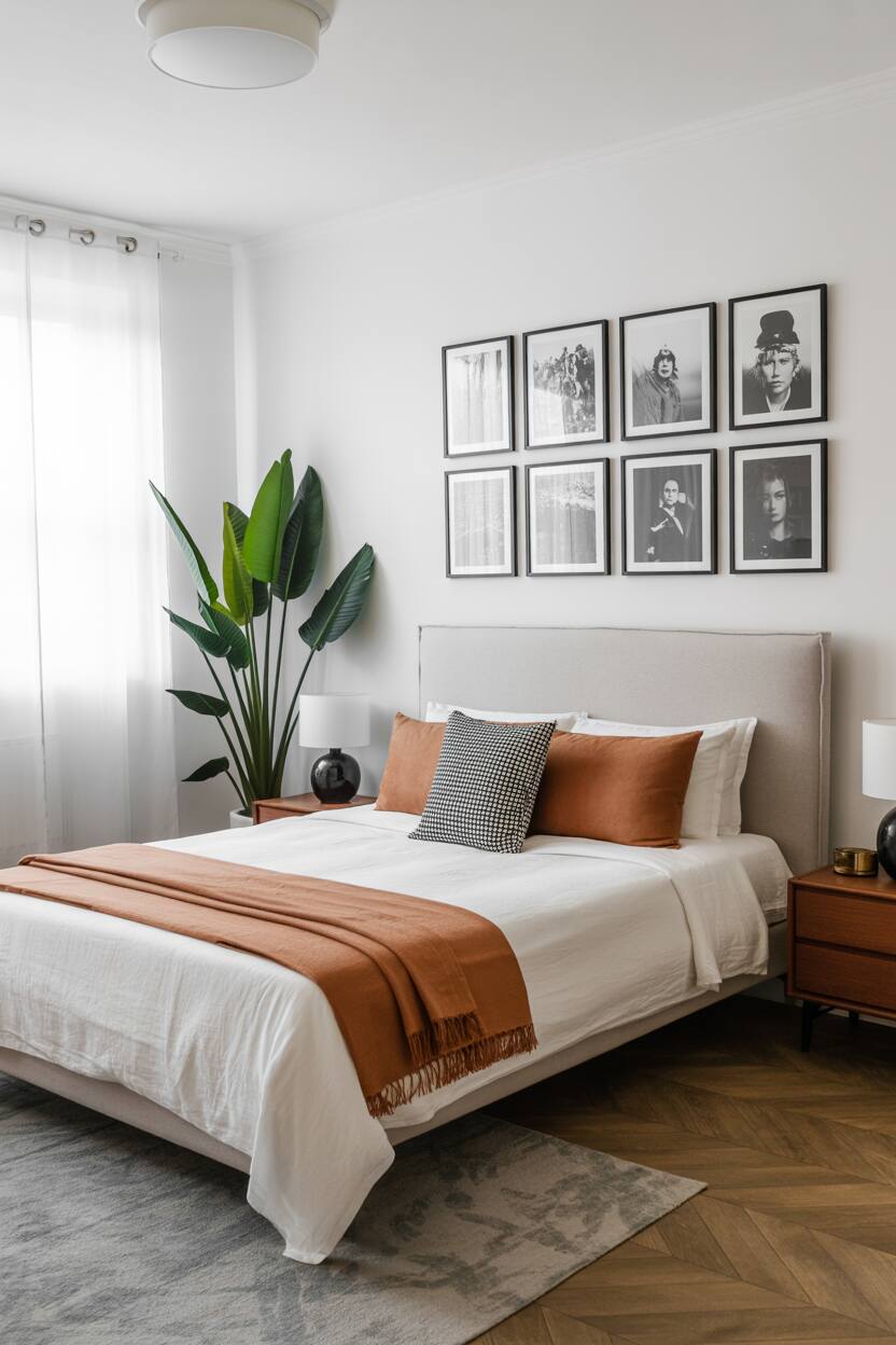 What is Modern Style Interior Design? Discover Its Benefits 9 Modern bedroom with personal touches that add character without creating clutter.